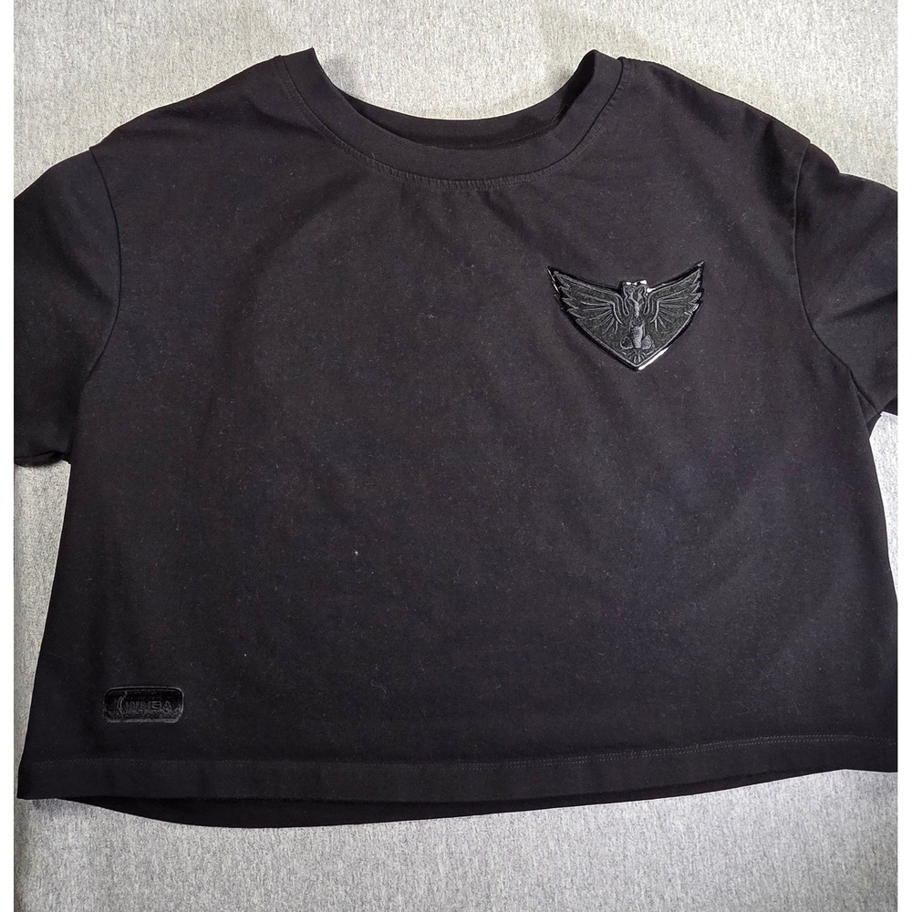 Pro Standard WNBA Phoenix Mercury Cropped T-Shirt Black Tonal Logo Small
